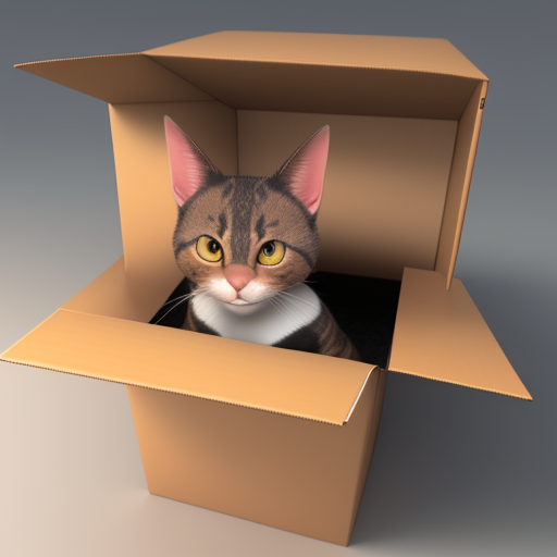 cat in cardbox