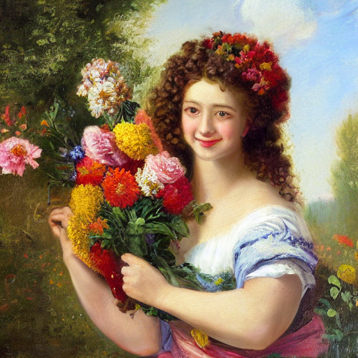 cheerful young woman in garden