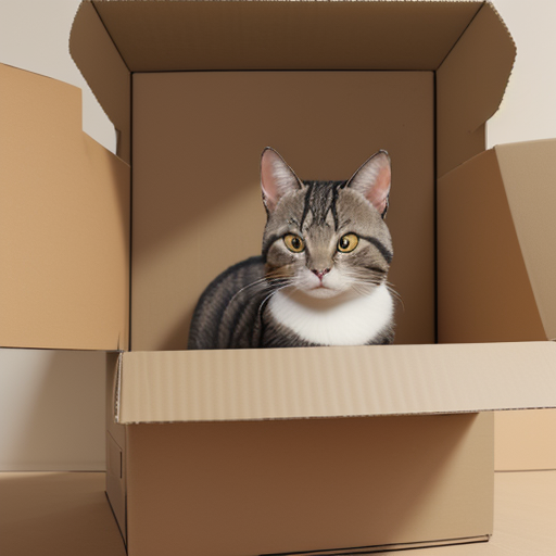 cat in cardbox