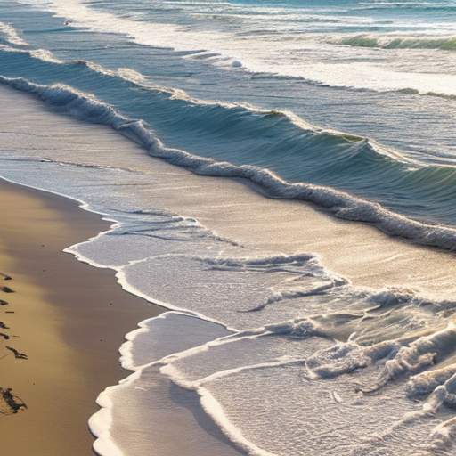 waves on beach