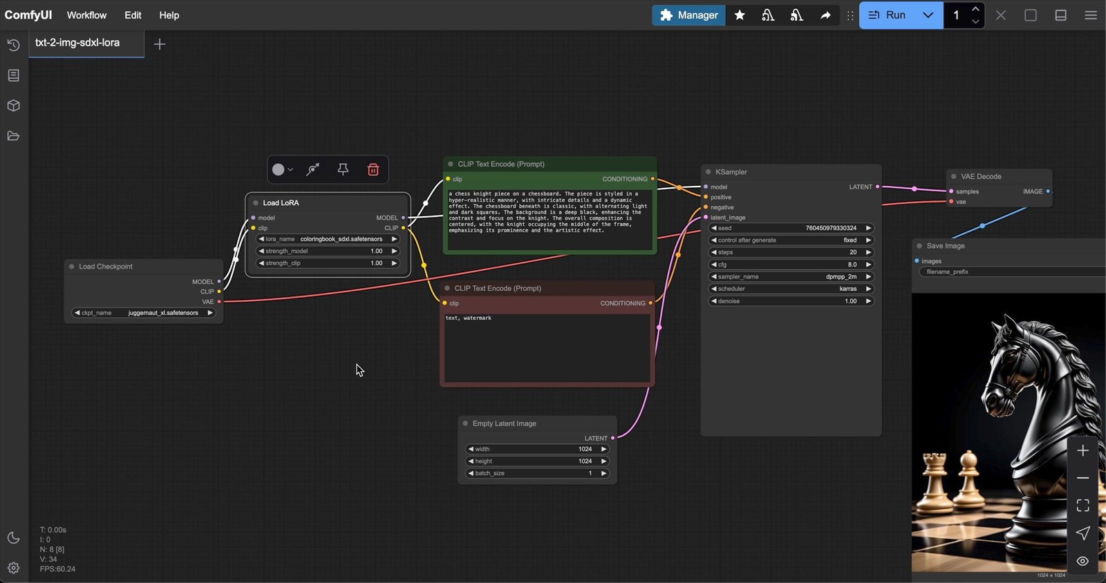 Lora in ComfyUI SDXL based model